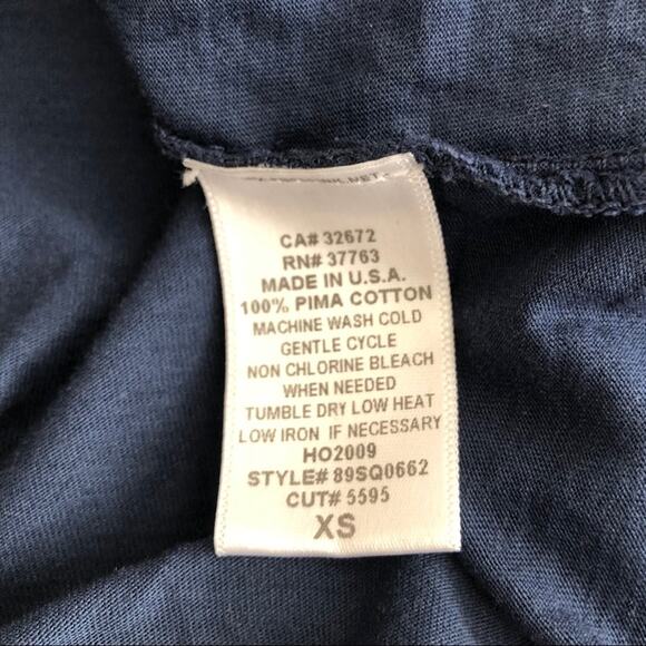 C&C California Navy Blue Pima Cotton T-shirt dress - Picture 6 of 6